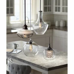 Possini Euro Encircled 6" Wide Crystal Glass Modern LED Mini Pendant
