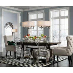 Pembroke 6-Light 24" Wide Polished Nickel Drum Chandelier 11 Pembroke 6-Light 24" Wide Polished Nickel Drum Chandelier -Outlet The Radiantix Store 090716 transitional chandeliers h