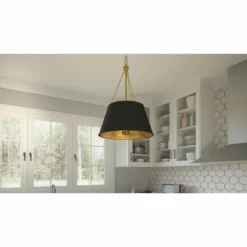 Quoizel Aberdale 18.5" Wide 4-Light Matte Black Modern Pendant