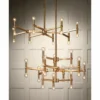 Possini Euro Marya 32" Wide Satin Brass 24-Light Chandelier -Outlet The Radiantix Store 121417 contemporary modern chandeliers h