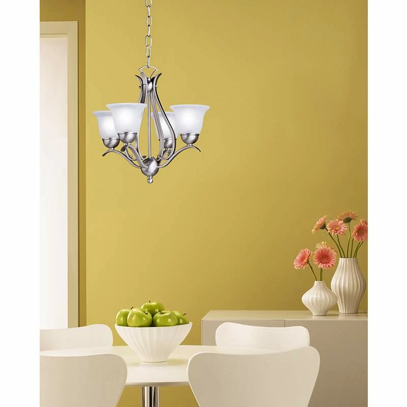 Kichler Dover 18" Wide Four Light Brushed Nickel Uplight Chandelier 3 Kichler Dover 18" Wide Four Light Brushed Nickel Uplight Chandelier