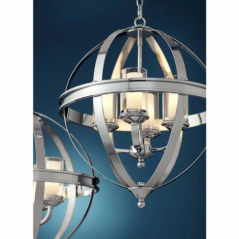 Possini Euro Whencliffe 20 1/2" Wide Chrome Pendant Light 3 Possini Euro Whencliffe 20 1/2" Wide Chrome Pendant Light