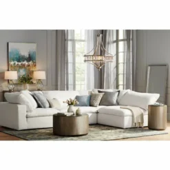 Soft Silver 4-Light 24" Wide Crystal Chandelier