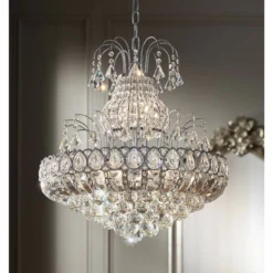 Calylah 21 1/2" Wide Chrome And Crystal Chandelier