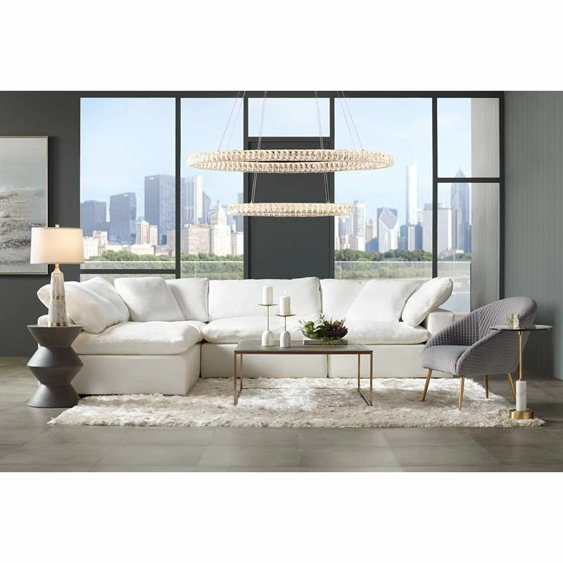 Possini Wainwright 48" Wide Crystal Double-Ring Dimmable LED Pendant 3 Possini Wainwright 48" Wide Crystal Double-Ring Dimmable LED Pendant