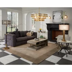 Stiffel Artyom 40" Wide Warm Gold 8-Light Crystal Ring Pendant