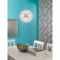 Crystal Blossom 20"W 12-Light Pendant Chandelier