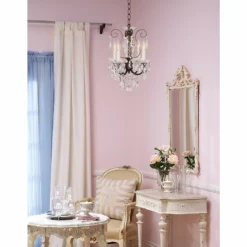 New Orleans 12" Wide Bronze Hand-Cut Crystal Mini Chandelier