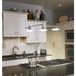 Structures Nickel 37 1/2" Wide 3-Light Island Chandelier -Outlet The Radiantix Store 57986scene1