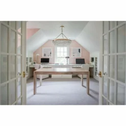 Calypso 30"W Vibrant Gold And Crystal Teardrop Chandelier