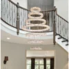 Elegant Lighting Monroe 40" Gold Tiered LED Seven Ring Chandelier -Outlet The Radiantix Store 878h5scene