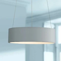 Access Lighting Radiant 15" Wide Gray Modern LED Drum Pendant Light