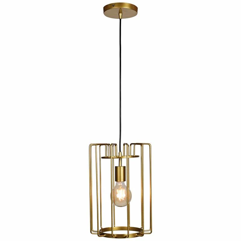 Access Lighting Wired 9" Wide Gold Open Cage LED Mini Pendant 4 Access Lighting Wired 9" Wide Gold Open Cage LED Mini Pendant - Image 2
