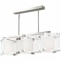 Achilles 53 3/4" Wide Nickel Kitchen Island Light Pendant