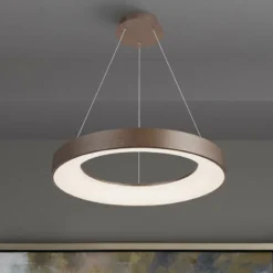 Acryluxe™ Sway 15" Wide Light Bronze LED Pendant Light