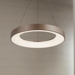 Acryluxe™ Sway 19" Wide Light Bronze LED Pendant Light