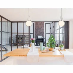 Acryluxe™ Sway 19" Wide Light Bronze LED Pendant Light -Outlet The Radiantix Store acryluxe sway 19 inch wide light bronze led pendant light 85t60views1