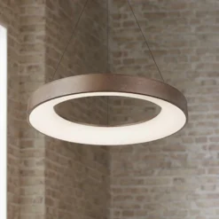 Acryluxe™ Sway 24" Wide Light Bronze LED Pendant Light