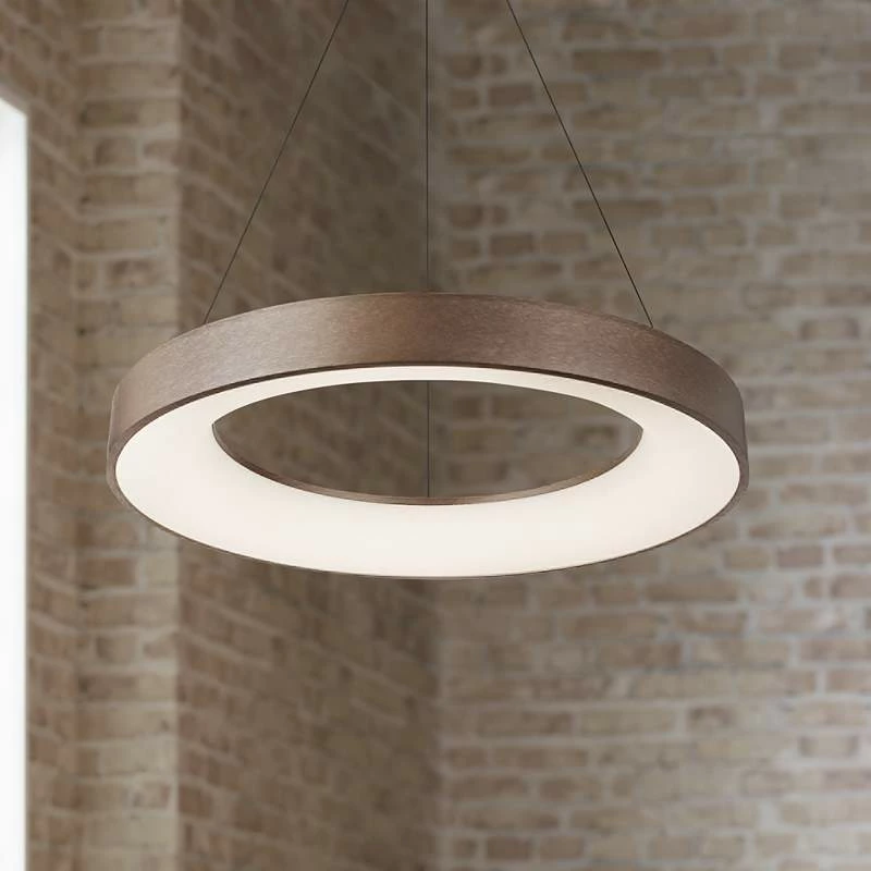 Acryluxe™ Sway 24" Wide Light Bronze LED Pendant Light 3 Acryluxe™ Sway 24" Wide Light Bronze LED Pendant Light