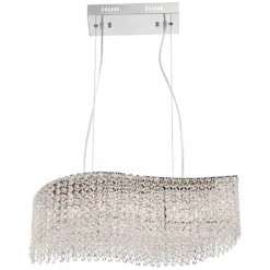 Adali Curve 25 1/2" Wide Clear Crystal Pendant Chandelier -Outlet The Radiantix Store adali curve 25 and one half inch wide clear crystal pendant chandelier y2425views3