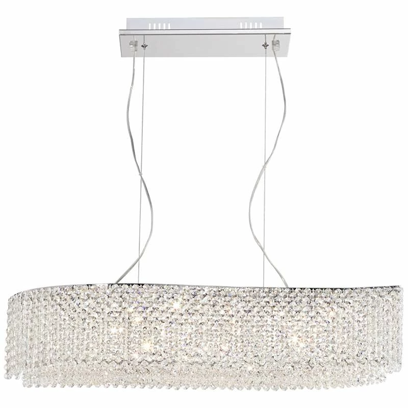 Adali Curve 32" Wide Clear Crystal Linear Chandelier 4 Adali Curve 32" Wide Clear Crystal Linear Chandelier - Image 2