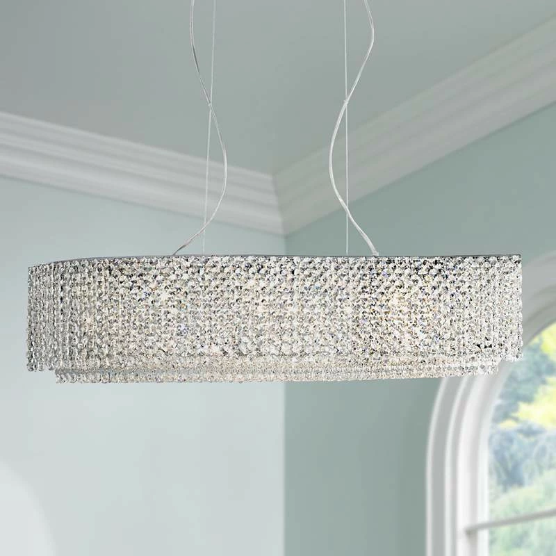 Adali Curve 32" Wide Clear Crystal Linear Chandelier 3 Adali Curve 32" Wide Clear Crystal Linear Chandelier