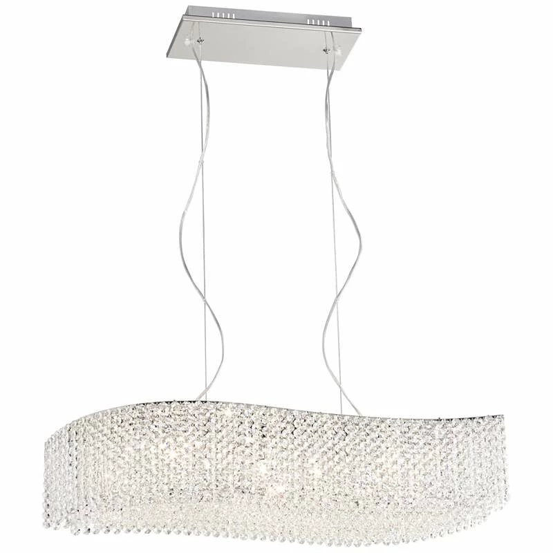 Adali Curve 32" Wide Clear Crystal Linear Chandelier 7 Adali Curve 32" Wide Clear Crystal Linear Chandelier - Image 5