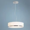 Aero 15 3/4" Wide Opal Glass And Chrome Pendant Light -Outlet The Radiantix Store aero 15 and three quarter inch wide opal glass and chrome pendant light v0473cropped
