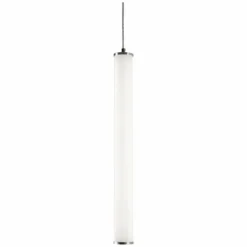 AFX Caden 5.1" Wide Satin Nickel Finish Tall Modern LED Mini-Pendant