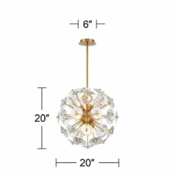 Alice 20" Wide Soft Gold And Crystal 11-Light Orb Pendant -Outlet The Radiantix Store alice 20 inch wide soft gold and crystal 11 light orb pendant 381m2views5