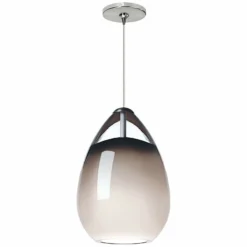 Alina 4"W Smoke And Satin Nickel LED Freejack Mini Pendant