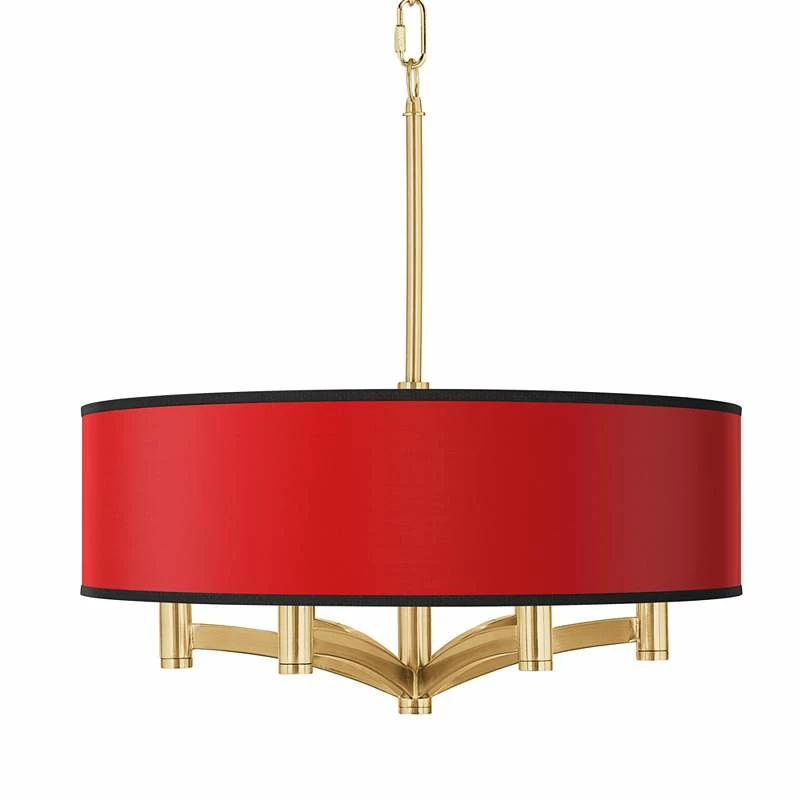 All Red Ava 6-Light Gold Pendant Chandelier 3 All Red Ava 6-Light Gold Pendant Chandelier