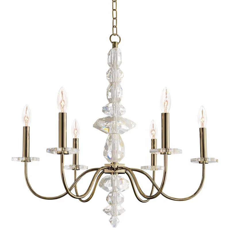 Allegri Bolivar 24" Wide Champagne Gold 6-Light Chandelier 4 Allegri Bolivar 24" Wide Champagne Gold 6-Light Chandelier - Image 2