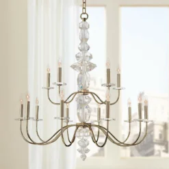Allegri Bolivar 38" Wide Champagne Gold 15-Light Chandelier