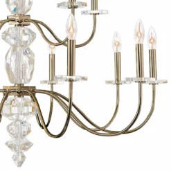 Allegri Bolivar 38" Wide Champagne Gold 15-Light Chandelier 7 Allegri Bolivar 38" Wide Champagne Gold 15-Light Chandelier -Outlet The Radiantix Store allegri bolivar 38 inch wide champagne gold 15 light chandelier 22w57views1