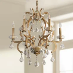 Allegri Duchess 22" Wide Champagne Gold 6-Light Chandelier