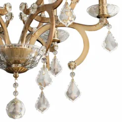Allegri Duchess 22" Wide Champagne Gold 6-Light Chandelier -Outlet The Radiantix Store allegri duchess 22 inch wide champagne gold 6 light chandelier 22w46views1