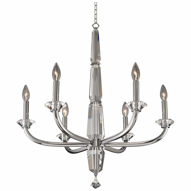 Allegri Palermo 31" Wide Chrome 6-Light Chandelier 4 Allegri Palermo 31" Wide Chrome 6-Light Chandelier - Image 2