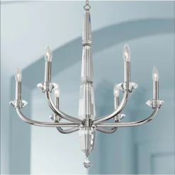 Allegri Palermo 31" Wide Chrome 6-Light Chandelier