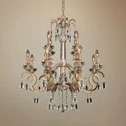 Allegri Valencia 32"W Champagne Gold 12-Light Chandelier