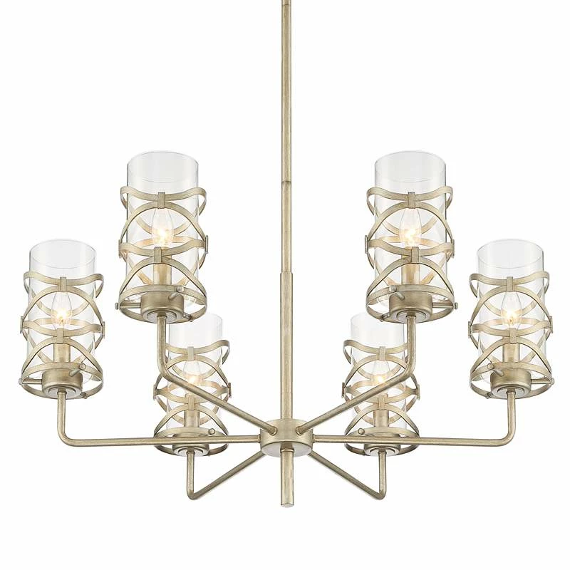 Ambert 31" Wide Brushed Nickel 6-Light Chandelier 7 Ambert 31" Wide Brushed Nickel 6-Light Chandelier - Image 5