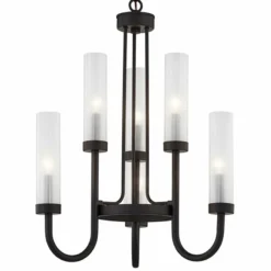 Anchor 22 1/2" Wide Matte Black 6-Light Chandelier 8 Anchor 22 1/2" Wide Matte Black 6-Light Chandelier -Outlet The Radiantix Store anchor 22 and one half inch wide matte black 6 light chandelier 861h1views1
