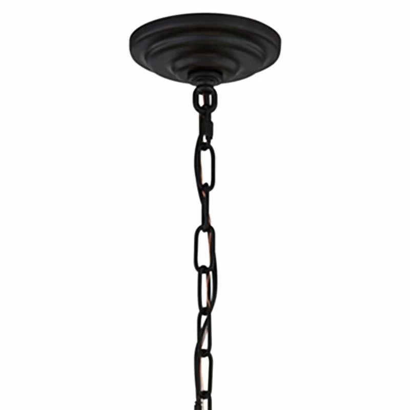 Anchor 22 1/2" Wide Matte Black 6-Light Chandelier 6 Anchor 22 1/2" Wide Matte Black 6-Light Chandelier - Image 4