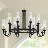 Anchor 42 1/2" Wide Matte Black 16-Light Chandelier -Outlet The Radiantix Store anchor 42 and one half inch wide matte black 16 light chandelier 862h1cropped