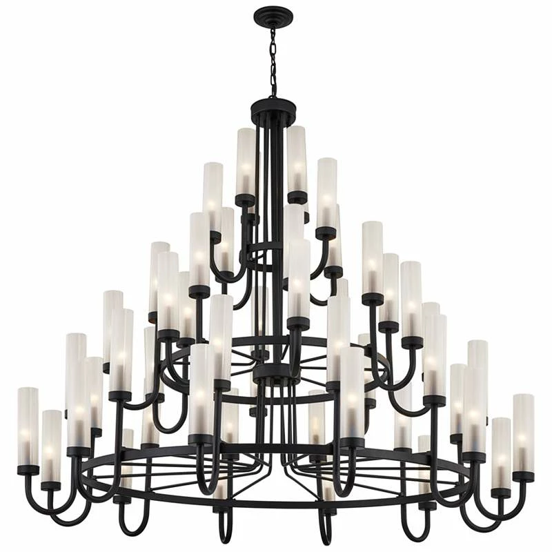 Anchor 60 1/2" Wide Matte Black 48-Light Chandelier 4 Anchor 60 1/2" Wide Matte Black 48-Light Chandelier - Image 2