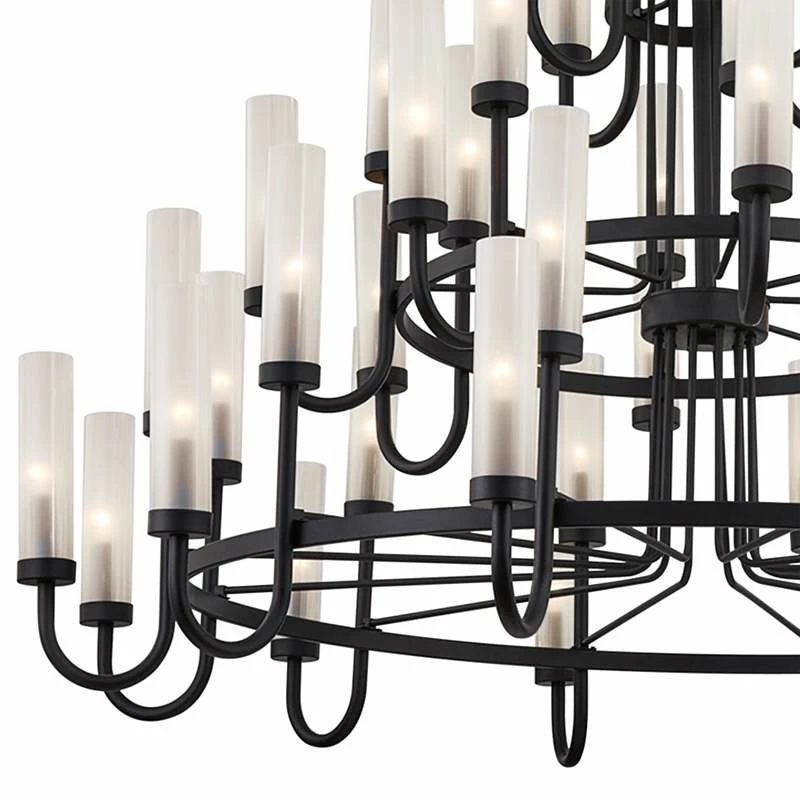 Anchor 60 1/2" Wide Matte Black 48-Light Chandelier 5 Anchor 60 1/2" Wide Matte Black 48-Light Chandelier - Image 3