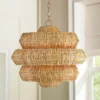 Antibes 22 1/2" Wide Khaki And Natural Rattan Modern Pendant Light -Outlet The Radiantix Store antibes 22 and one half inch wide khaki and natural rattan modern pendant light 87t39cropped