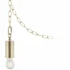 Antique Brass Plug-In Hanging Swag Chandelier With Clear A15 LED Bulb -Outlet The Radiantix Store antique brass plug in hanging swag chandelier with clear a15 led bulb 85a69