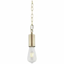 Antique Brass Plug-In Hanging Swag Chandelier With Edison Style LED Bulb -Outlet The Radiantix Store antique brass plug in hanging swag chandelier with edison style led bulb 85a68views6