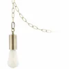 Antique Brass Plug-In Hanging Swag Chandelier With Milky ST21 LED Bulb -Outlet The Radiantix Store antique brass plug in hanging swag chandelier with milky st21 led bulb 85a71